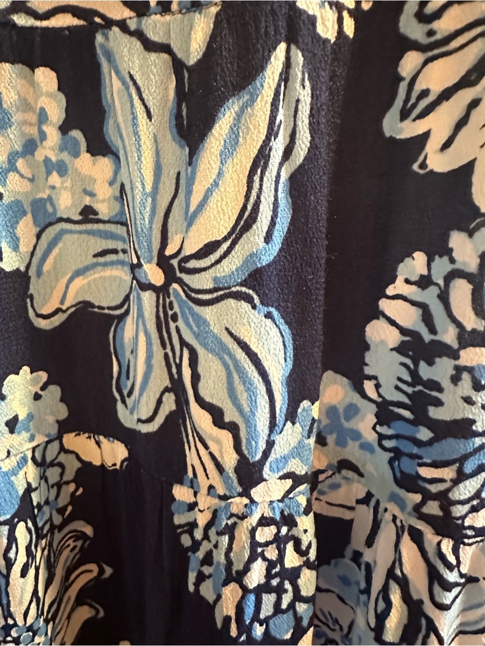 Lilly Pulitzer Ameilia Elbow Sleeve Dress Low Tide Navy Bouquet All Day EUC 8 - Picture 4 of 5